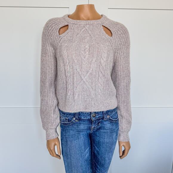 NWT-Love Knits NYC of Francesca’s Keyhole Cable Knit Sweater, Women’s Size Small - Picture 1 of 11